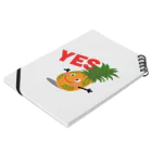 MZグラフィックスのパイナップル　YES Notebook :placed flat