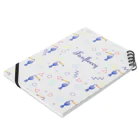Fanfleecyのトロピカルバード(white) Notebook :placed flat