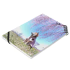 柴犬グッズ専門店 あられ堂の柴犬　桜シリーズ　満開の桜002 Notebook :placed flat