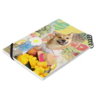 柴犬グッズ専門店 あられ堂の柴犬　真夏のリゾート001 Notebook :placed flat