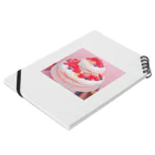 かわいい図鑑パティスリーのベリーのピンクネイキッドケーキ Notebook :placed flat