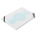 mandala lovers healing shopのlight blue lace Notebook :placed flat