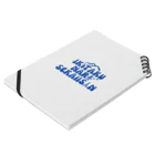 行きたくなる世界遺産！公式グッズのグッズ専用ロゴ（青） Notebook :placed flat
