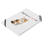 chubby the catのhappiness is a warm cat Notebook :placed flat