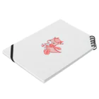satoayaのアニマルカフェのキャンディードラゴン　赤 Notebook :placed flat