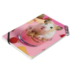 ham love shopのいちごパフェ☆ハムスター Notebook :placed flat