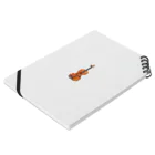 シンプルカラーのドットヴァイオリン Notebook :placed flat