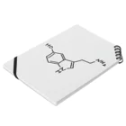 シンプルなケミカルたち。の精神安定 セロトニン（ブラック）Serotonin（Black） ノートの平置き