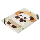 AQUAMETAVERSEの帽子をかぶった可愛いパンダ Marsa 106 Notebook :placed flat