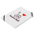 にゃんこ王子のにゃんこ王子 I LOVE ROCK'N ROLL Notebook :placed flat