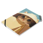 AQUAMETAVERSEの箱からのぞいている子猫　ラフルール　1859 Notebook :placed flat