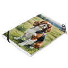 Animal Illustration shopのキャバリア・キング・チャールズ・スパニエル　Cavalier King Charles Spaniel　水彩画風 Notebook :placed flat