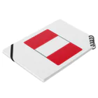 お絵かき屋さんのペルーの国旗 Notebook :placed flat