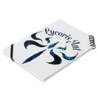 Lycoris Ant～リコリスアント～のLycorisAnt（リコリスアント）ロゴ（青） Notebook :placed flat