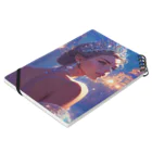 AQUAMETAVERSEの宵闇に輝くクリスタルの女王 Marsa 106 Notebook :placed flat