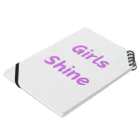 あい・まい・みぃのGirls Shine-女性が輝くことを表す言葉 ノートの平置き