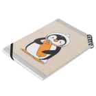 ganeshaのかわいいペンギンとおもちゃのキャンバス Notebook :placed flat
