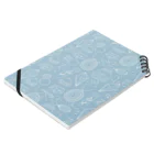 クルーローズ　デザインのジュエリー　ブルー Notebook :placed flat
