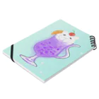 KuROiの白猫クリームソーダ Notebook :placed flat
