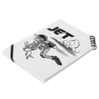 nidan-illustrationのhappy dog -JET- (black ink) ノートの平置き