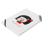 うさぎまるえkawaiishop のほじほじシリーズ『黒髪女の子』 Notebook :placed flat