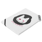 mya-mya=MIYA JUNKO's shop 02のodd-eyed cat Notebook :placed flat