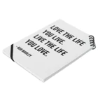 hello!!masterpieceのHello BoB Marley `LOVE LIFE!!` Notebook :placed flat