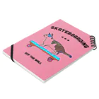 Dog On Boardのoff the wall Notebook :placed flat