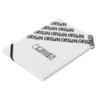 Originのorigin text  ノートの平置き