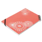 zucchyのorange swirls Notebook :placed flat