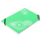 zucchyのgreen swirls Notebook :placed flat