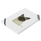 猫アレルギーの猫デザイナーのたぬしゃむグッズ Notebook :placed flat