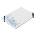 きらきら水彩のふわふわ雪の結晶 Notebook :placed flat