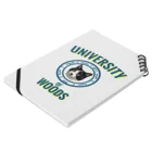 おだちゃんと7匹の猫たちのWOODS UNIVERSITY ノートの平置き