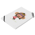 ザ・ワタナバッフルのドングリ頭のチンパンジー”ビックリ” Notebook :placed flat