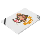 ザ・ワタナバッフルのドングリ頭のチンパンジー”キキキ” Notebook :placed flat