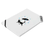 トマトカゲの傘猫 Notebook :placed flat