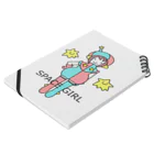 HaRuMiTiのspace girl Notebook :placed flat