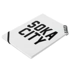 JIMOTOE Wear Local Japanの草加市 SOKA CITY Notebook :placed flat