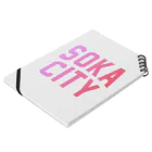 JIMOTOE Wear Local Japanの草加市 SOKA CITY Notebook :placed flat