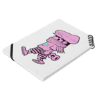creamSODAのさすらいのレレボーイ（ピンク） Notebook :placed flat