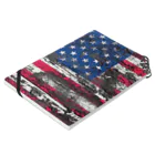 AQ-BECKのGRUNGE-flag_USA Notebook :placed flat