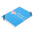 ハート&ハンドのHeart & Hand のスカイブルーのオリジナルアイテム Notebook :placed flat