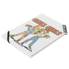 nidan-illustrationの"grill girls" Notebook :placed flat