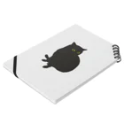 Kuwazuru’s Shopの黒猫クロちゃん Notebook :placed flat