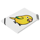 Cody the LovebirdのChubby Bird ニョオウインコ Notebook :placed flat