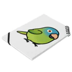 Cody the LovebirdのChubby Bird トガリオインコ Notebook :placed flat