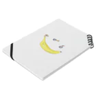 ホームタウンスター　Hometown Star のバナナスマイリー　Banana Smiley Notebook :placed flat