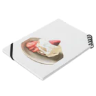 白湯のいちごのパンケーキケーキの写真 Notebook :placed flat