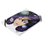 Happy Moon ArtのUniverse girl Notebook :placed flat